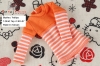 (L Sleeve) T-Shirt Top # ND-07 Stripe Orange