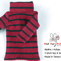 T-Shirt Top # NH-05 StripeCrimson