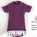 137NS-L02Long Top With Lace졼ȤĹȥå #  Dark Violet