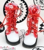 13-20 Blythe／Pullip 靴．白い底＋赤ドクロ