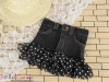 Das-08SDDD Jean Skirt # Black