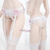 H79����WB-05WL��DD ���������٥�ȥ��ȥå��� Sexy Lace Underwear W/Garter Belt Set (S~L) # �� White